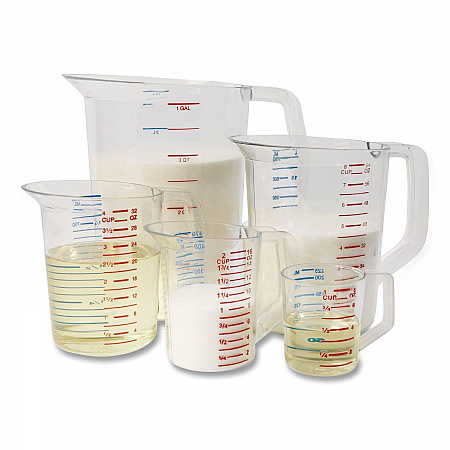 Bouncer Measuring Cup, 2 qt, Plastic, Clear (3217CLE)