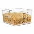 SpaceSaver Square Containers, 4 qt, 8.8 x 8.75 x 4.75, Clear, Plastic (6304CLE)
