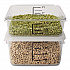 SpaceSaver Square Containers, 4 qt, 8.8 x 8.75 x 4.75, Clear, Plastic (6304CLE)