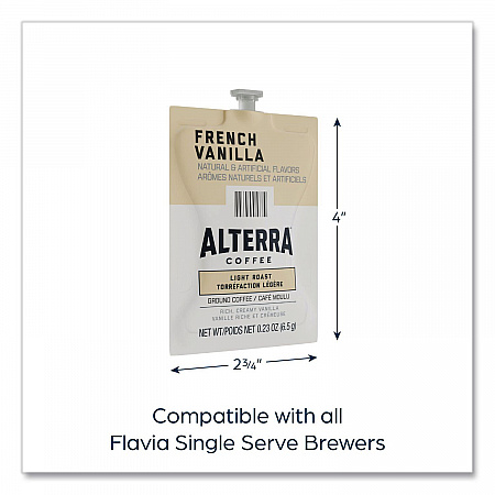 Alterra French Vanilla Coffee Freshpack, 40/Carton (48721)