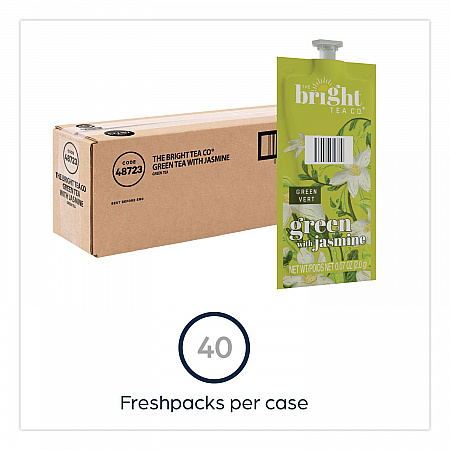 The Bright Tea Co. Green with Jasmine Tea Freshpack, 40/Carton (48723)