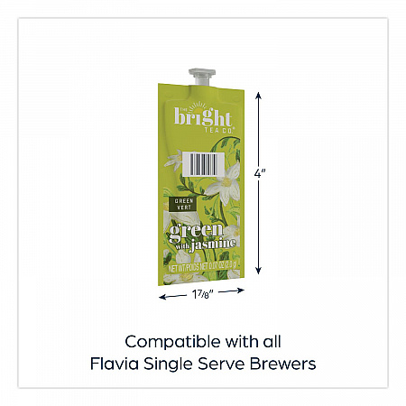 The Bright Tea Co. Green with Jasmine Tea Freshpack, 40/Carton (48723)