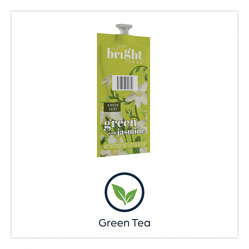 The Bright Tea Co. Green with Jasmine Tea Freshpack, 40/Carton (48723)