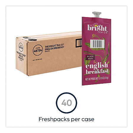 The Bright Tea Co. English Breakfast Black Tea Freshpack, 40/Carton (48724)