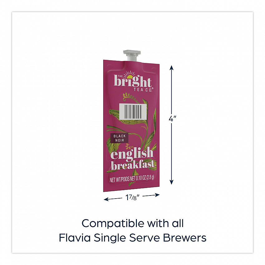 The Bright Tea Co. English Breakfast Black Tea Freshpack, 40/Carton (48724)