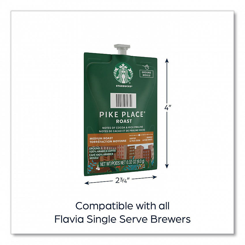 Starbucks Pike Place Roast Coffee Freshpack, 76/Carton (48103)