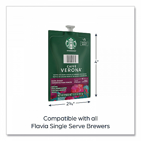 Starbucks Caffe Verona Coffee Freshpack, 76/Carton (48104)