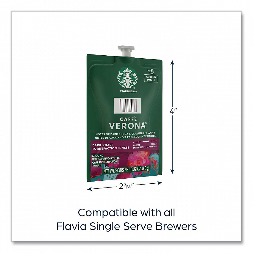 Starbucks Caffe Verona Coffee Freshpack, 76/Carton (48104)