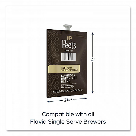 Peet's Coffee Colombia Luminosa, Breakfast Blend, 76/Carton (48037)