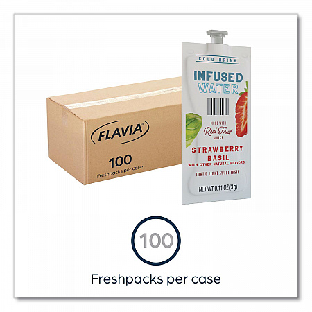 Strawberry Basil Infused Water Freshpack, 100/Carton (48053)