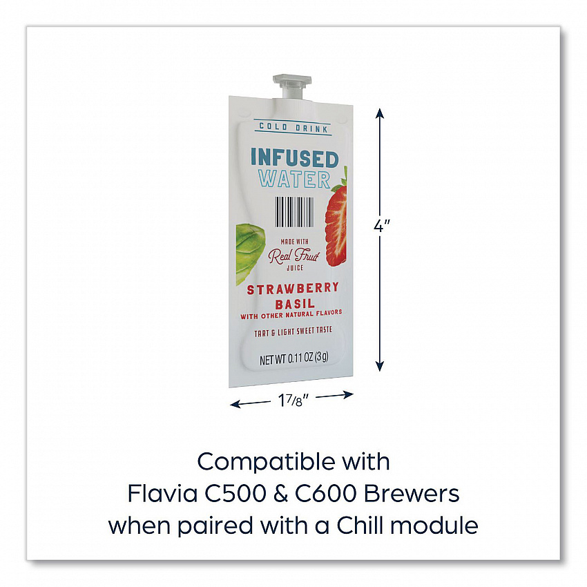 Strawberry Basil Infused Water Freshpack, 100/Carton (48053)