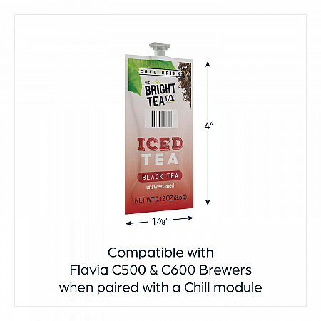 The Bright Tea Co. Unsweetened Iced Black Tea Freshpack, 100/Carton (48047)