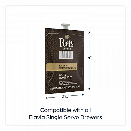 Peet's Coffee Cafe Domingo Freshpack, 76/Carton (48035)