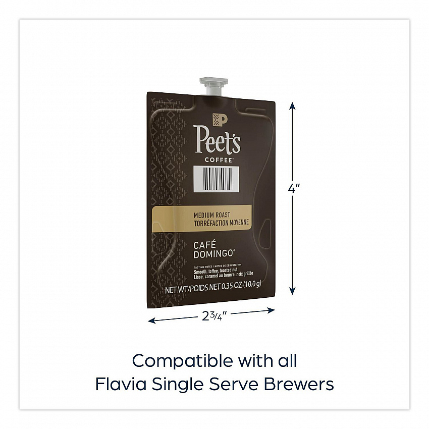 Peet's Coffee Cafe Domingo Freshpack, 76/Carton (48035)