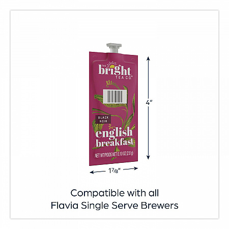 The Bright Tea Co. English Breakfast Black Tea Freshpack, 100/Carton (48027)