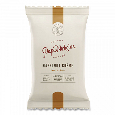Premium Coffee, Hazelnut Creme, Ground Portion Packs, 18/Carton (25187)