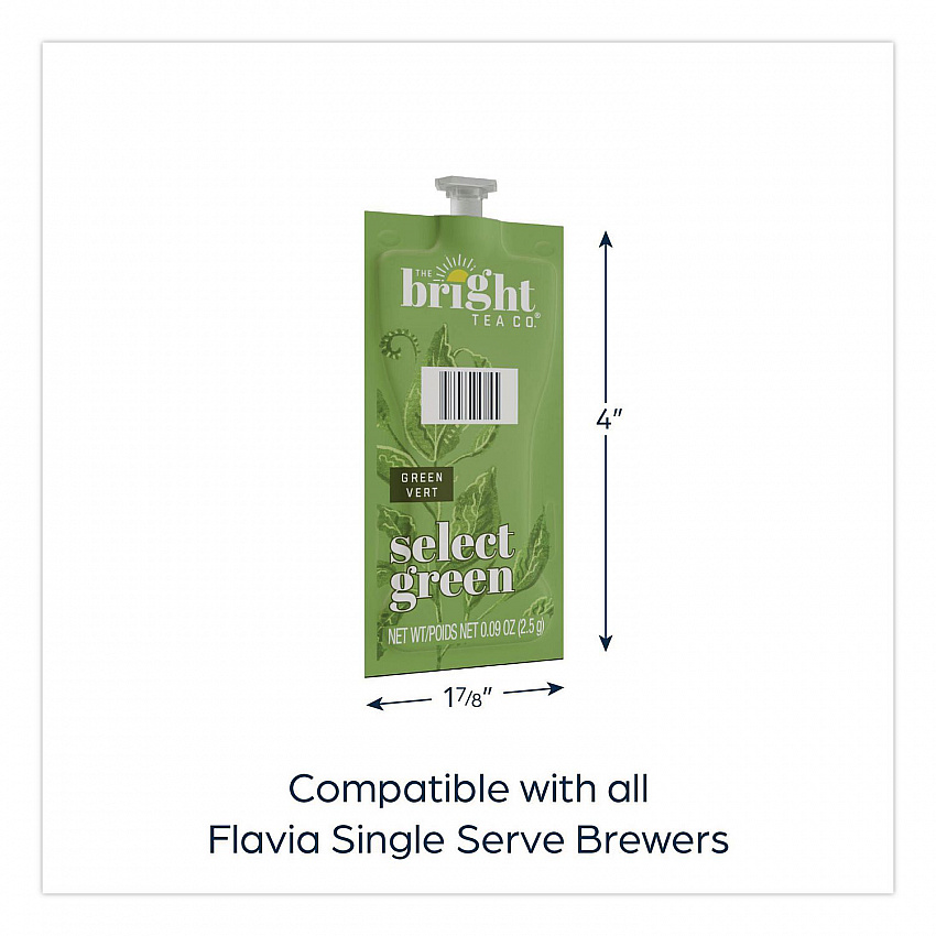 The Bright Tea Co. Select Green Tea Freshpack, 100/Carton (48028)