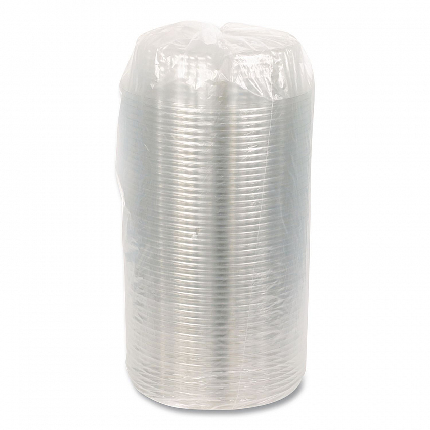 Dip Cup Platter, 4 Compartments, 64 oz, 10" Diameter, Clear, Plastic, 100/Carton (1064DP4CLRL)