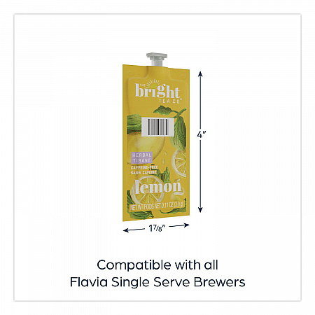The Bright Tea Co. Lemon Herbal Tea Freshpack, 100/Carton (48022)