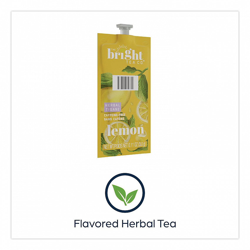 The Bright Tea Co. Lemon Herbal Tea Freshpack, 100/Carton (48022)