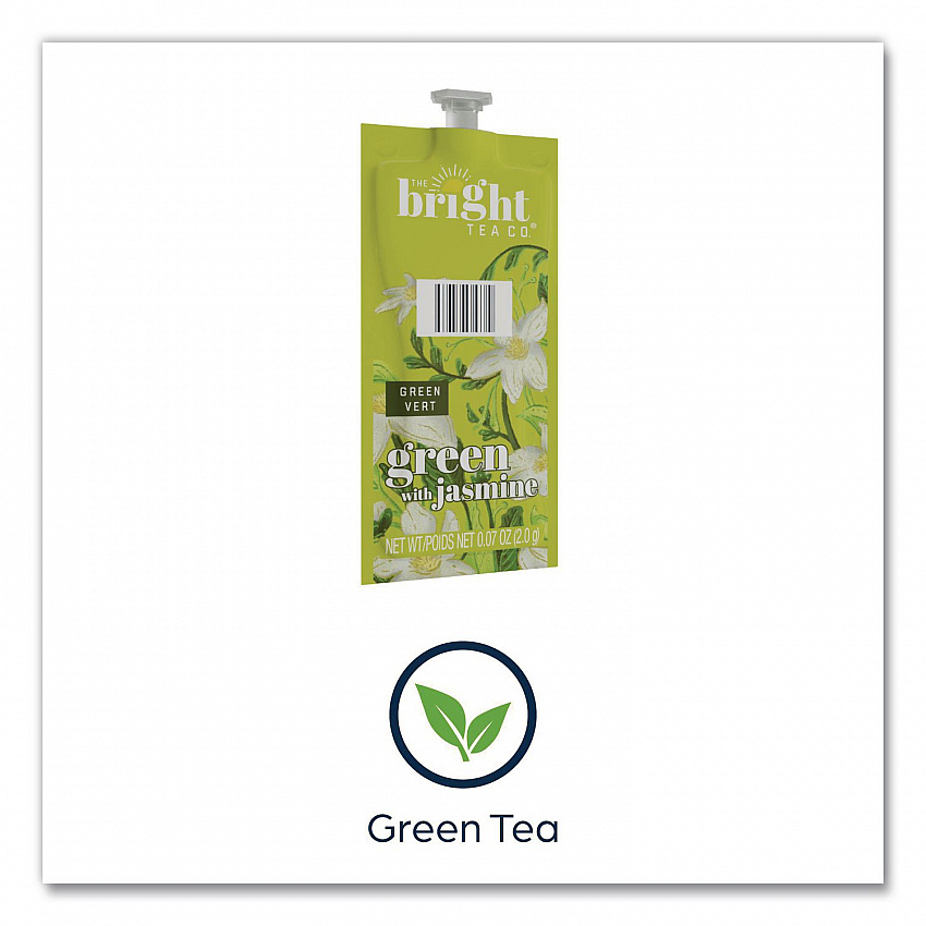 The Bright Tea Co. Green with Jasmine Tea Freshpack, 100/Carton (48023)
