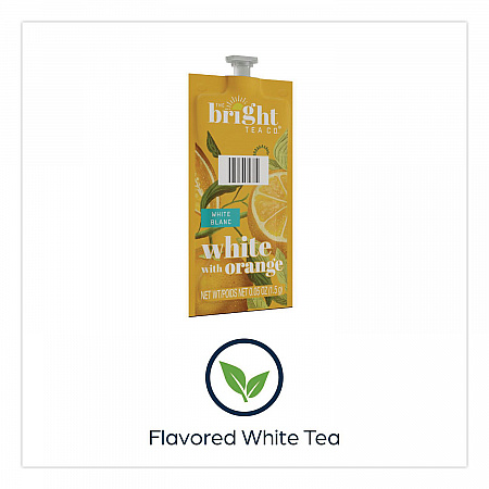 The Bright Tea Co. White with Orange Tea Freshpack, 100/Carton (48024)