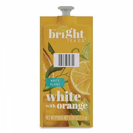 The Bright Tea Co. White with Orange Tea Freshpack, 100/Carton (48024)