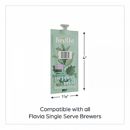 The Bright Tea Co. Peppermint Herbal Tea Freshpack, 100/Carton (48025)