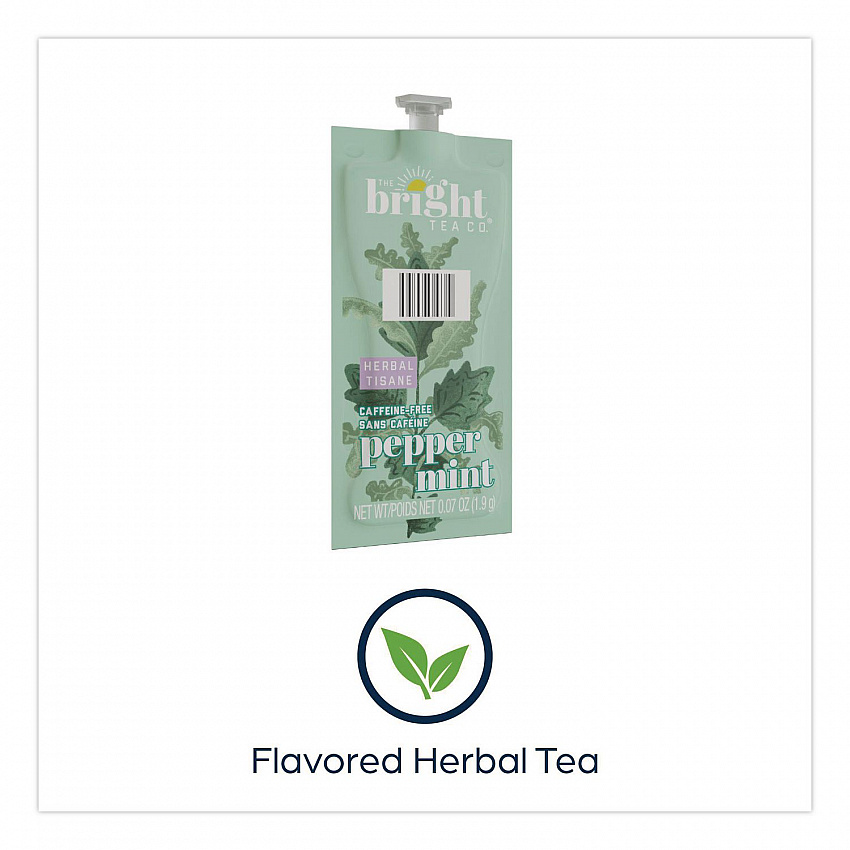 The Bright Tea Co. Peppermint Herbal Tea Freshpack, 100/Carton (48025)
