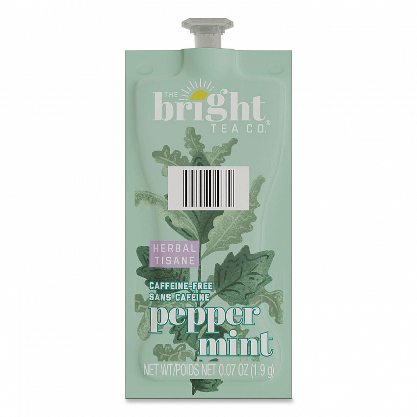 The Bright Tea Co. Peppermint Herbal Tea Freshpack, 100/Carton (48025)