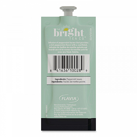 The Bright Tea Co. Peppermint Herbal Tea Freshpack, 100/Carton (48025)