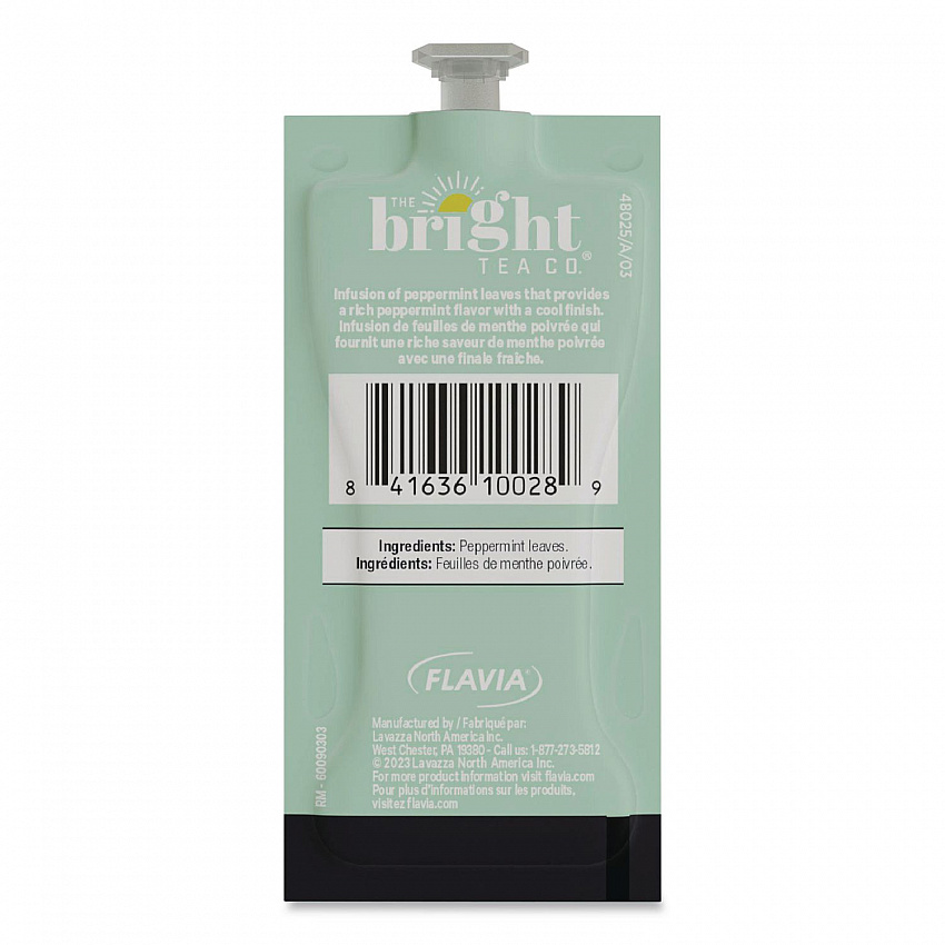 The Bright Tea Co. Peppermint Herbal Tea Freshpack, 100/Carton (48025)