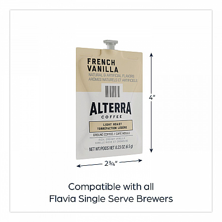 Alterra French Vanilla Coffee Freshpack, 100/Carton (48009)