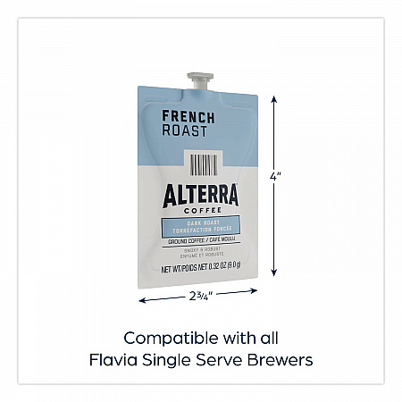 Alterra French Roast Coffee Freshpack, 100/Carton (48010)