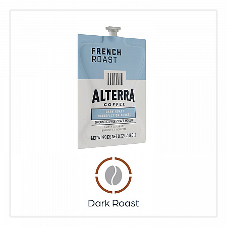 Alterra French Roast Coffee Freshpack, 100/Carton (48010)