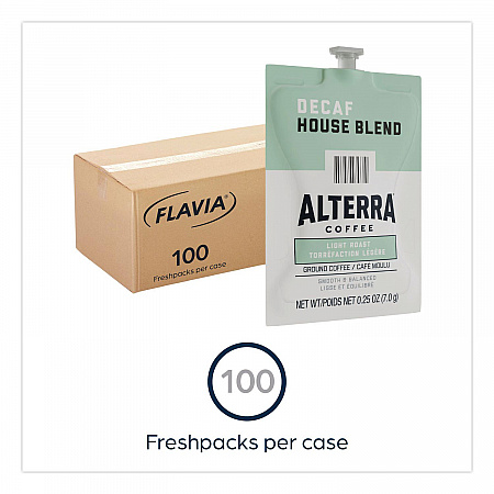 Alterra Decaf House Blend Coffee Freshpack, 100/Carton (48013)