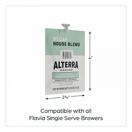 Alterra Decaf House Blend Coffee Freshpack, 100/Carton (48013)