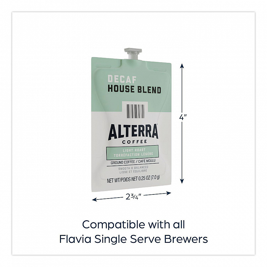 Alterra Decaf House Blend Coffee Freshpack, 100/Carton (48013)