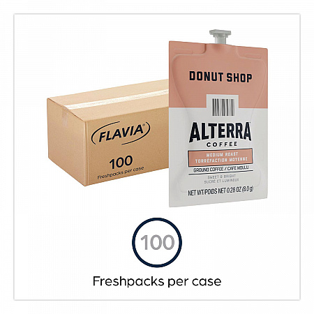 Alterra Donut Shop Coffee Freshpack, 100/Carton (48019)
