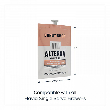 Alterra Donut Shop Coffee Freshpack, 100/Carton (48019)