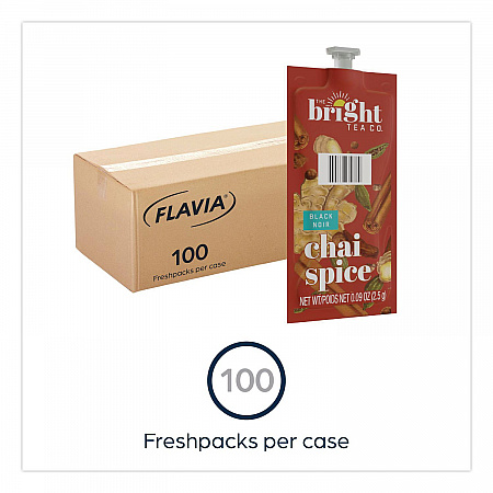The Bright Tea Co. Chai Spice Black Tea Freshpack, 100/Carton (48021)