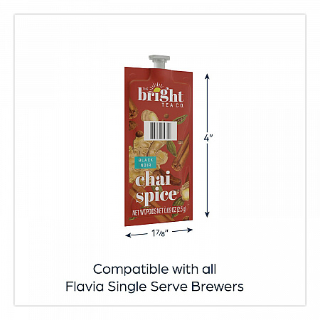 The Bright Tea Co. Chai Spice Black Tea Freshpack, 100/Carton (48021)