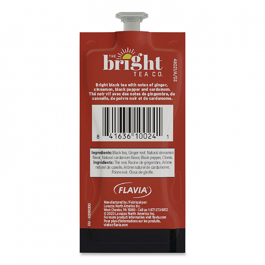 The Bright Tea Co. Chai Spice Black Tea Freshpack, 100/Carton (48021)