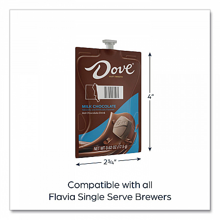 Dove Hot Chocolate Freshpack, Milk Chocolate, 72/Carton (48000)