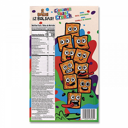 Cereal, Cinnamon, 2 Bags/Box, 49.5 oz Box (22002621)