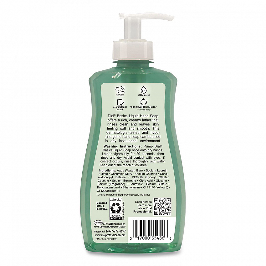 Basics Hypoallergenic Liquid Hand Soap, Floral, 11 oz, 12/Carton (35488)