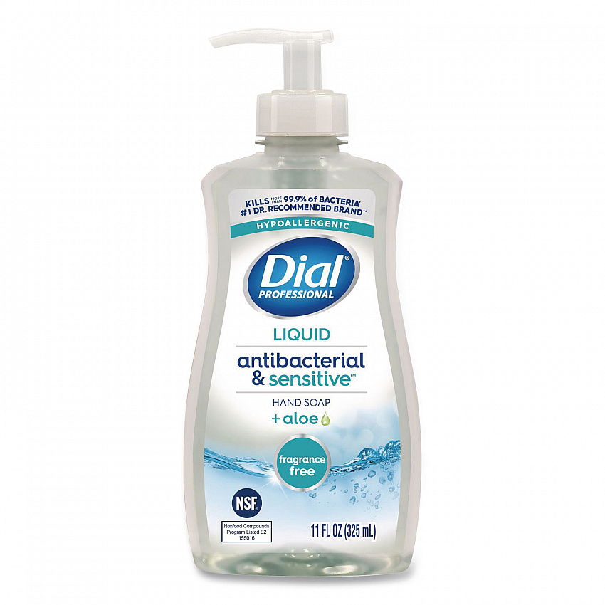 Antibacterial and Sensitive Fragrance-Free Liquid Hand Soap, Unscented, 11 oz Pump Bottle (35476EA)