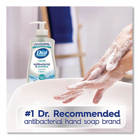 Antibacterial and Sensitive Fragrance-Free Liquid Hand Soap, Unscented, 11 oz, 12/Carton (35476)