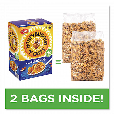 Honey Bunches of Oats with Almonds, 2 Bags/Box, 48 oz Box (22002622)