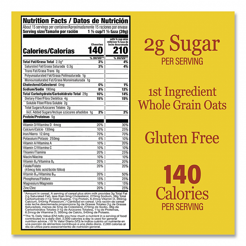 Breakfast Cereal, 2 Bags/Box, 40.7 oz Box (22002623)